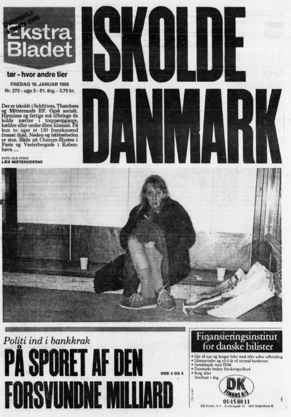 Iskolde Danmark 16 Januar 1985 © Photo: Ole Steen/Ekstra Bladet/Scanpix