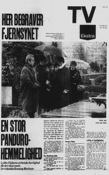 My first picture in Ekstra Bladet October 1970. Leif Panduro's TV adaptation of "Hjemme hos William" .