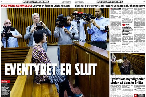 The swindler Britta Nielsen, Court in Johannesburg, South Africa 09.11.2018.  © Photo: Ole Steen/Ekstra bladet