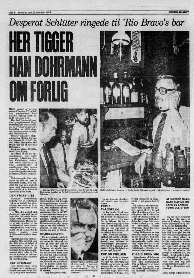 Helge Dohrmannm .. Rio Bravo political settlement October 1983 © Photo: Ole Steen/Scanpix